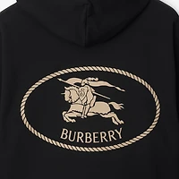 Knight Stamp Cotton Hoodie in Black - Men | Burberry® Official
