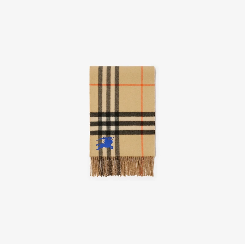 Reversible EKD Check Cashmere Scarf in Sand | Burberry® Official