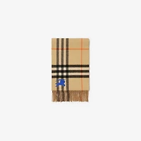 Reversible EKD Check Cashmere Scarf in Sand | Burberry® Official