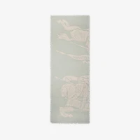 Wide EKD Wool Scarf in Mitten | Burberry® Official