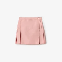 Pleated Stretch Nylon Mini Skirt in Begonia pink - Women | Burberry® Official