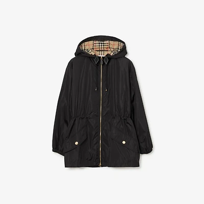 Nylon Hooded Jacket in Black - Women | Burberry® Official