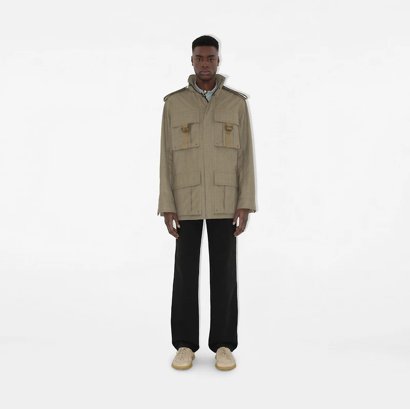 Bonded Wool Field Jacket in Loch/bliss - Men | Burberry® Official