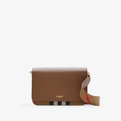 Check Crossbody Bag in Earth - Women | Burberry® Official