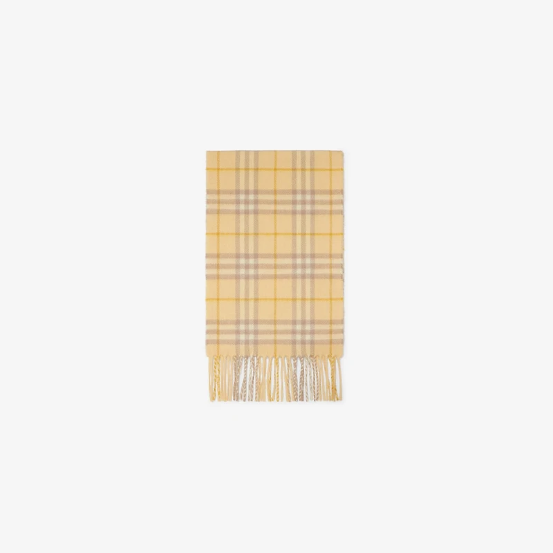 Check Cashmere Scarf in Drum - Children | Burberry® Official