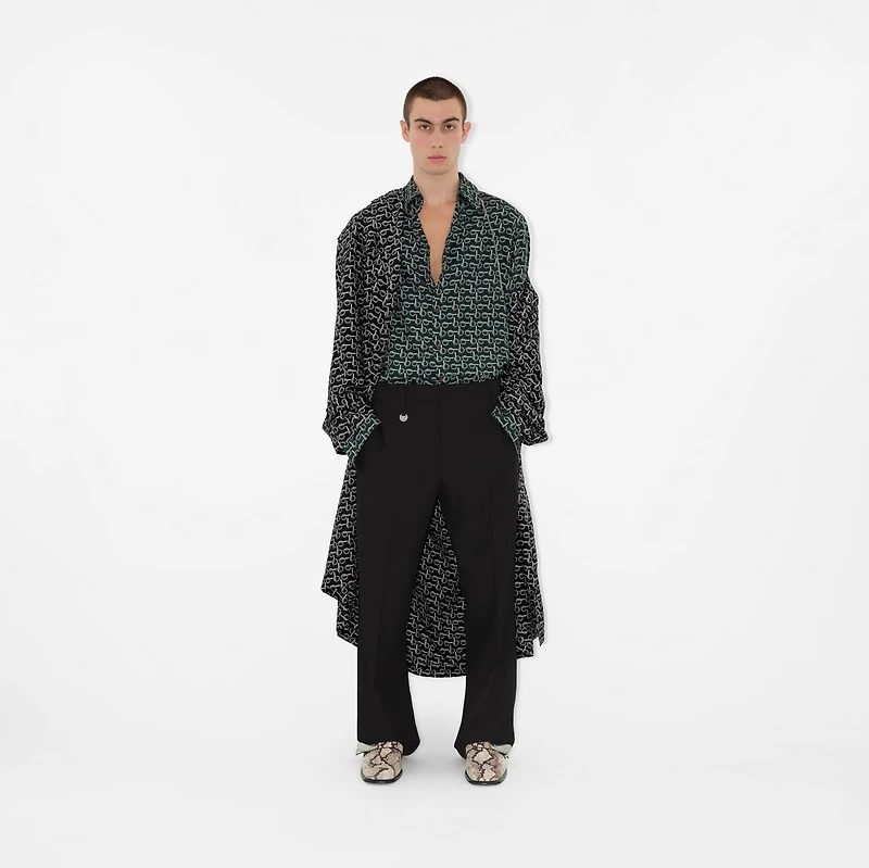 Wool Trousers in Black - Men | Burberry® Official