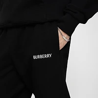 Logo Cotton Jogging Pants in Black - Men | Burberry® Official