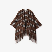 Check Wool Cashmere Cape in Treacle | Burberry® Official