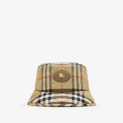 Quilted Horseshoe Bucket Hat in Sand beige - Men | Burberry® Official