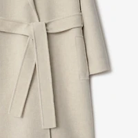 Cashmere Hooded Wrap Coat in Soap - Women | Burberry® Official