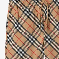 Check Swim Shorts in Sand - Men | Burberry® Official