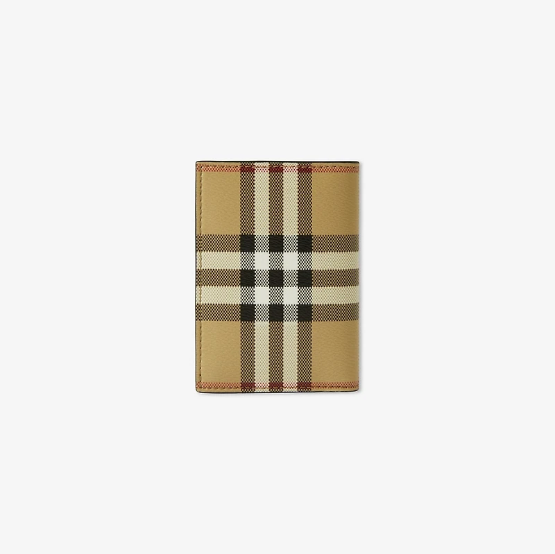 Check Folding Card Case in Archive beige - Men, Canvas | Burberry® Official