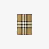 Check Folding Card Case in Archive beige - Men, Canvas | Burberry® Official