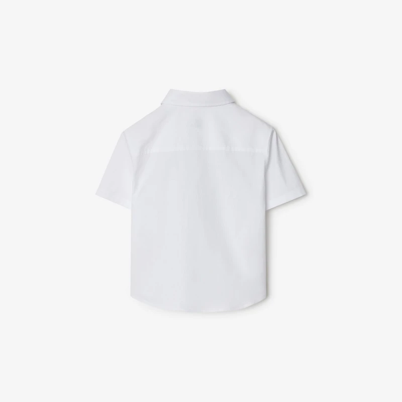 EKD Stretch Cotton Shirt in White/breeze | Burberry® Official