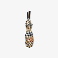 Check Folding Umbrella in Sand beige | Burberry® Official