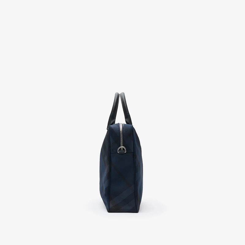 Grid Briefcase in Navy - Men | Burberry® Official