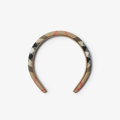 Check Nylon Headband in Sand - Children | Burberry® Official