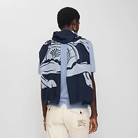 Wide EKD Wool Scarf in Bank | Burberry® Official
