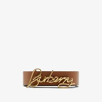 Reversible Leather Signature Belt in Black/hazel - Women | Burberry® Official
