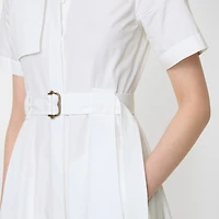 Cotton Poplin Shirt Dress in Optic white - Women | Burberry® Official