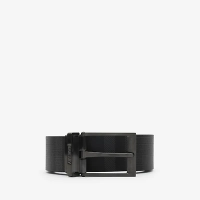 Reversible Check Belt in Iron grey/black/graphite - Men, Cotton, Technical | Burberry® Official