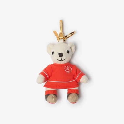 Thomas Bear Charm in Red - Women, Cashmere, Wool | Burberry® Official
