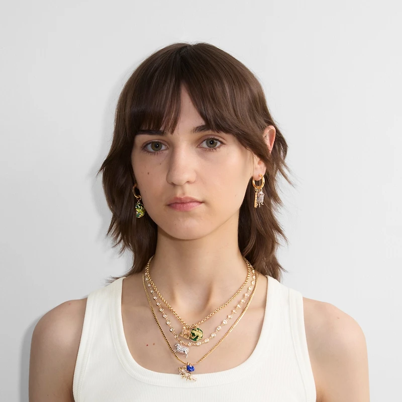 Charm Hoop Earrings​ in Gold/multicolour - Women | Burberry® Official