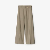 Silk Tailored Trousers in Crater - Men | Burberry® Official