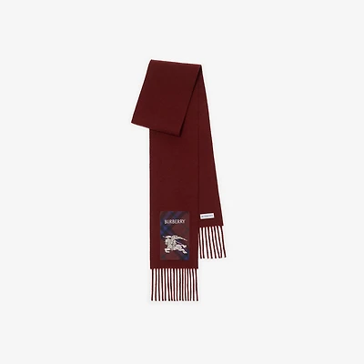 Check Label Cashmere Scarf in Sash red | Burberry® Official