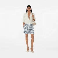 Knot Silk Shorts in Pool - Women | Burberry® Official