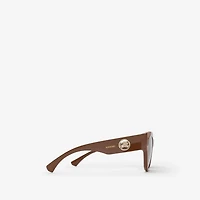 EKD Round Sunglasses in Ginger - Women | Burberry® Official