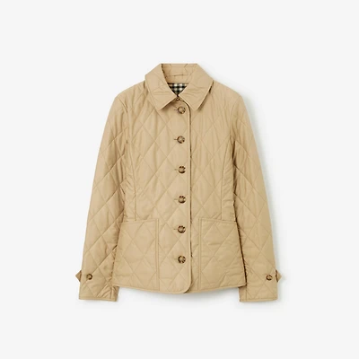 Quilted Thermoregulated Jacket in New chino - Women, Nylon | Burberry® Official