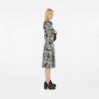 Pleated Daisy Silk Skirt in Black - Women | Burberry® Official