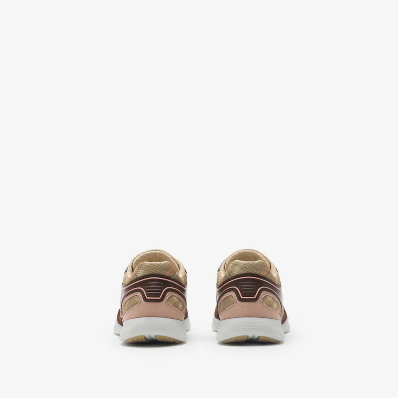 Check Matrix Sport Sneakers in Broom - Women, Nylon | Burberry® Official