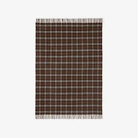 Check Cashmere Blanket in Treacle brown | Burberry® Official