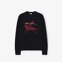 Cross Stitch EKD Wool Cashmere Sweater in Navy - Men | Burberry® Official