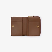 Small Check Zip Wallet in Archive beige - Women, Cotton | Burberry® Official