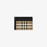 Check Clip Card Case in Archive beige - Men | Burberry® Official
