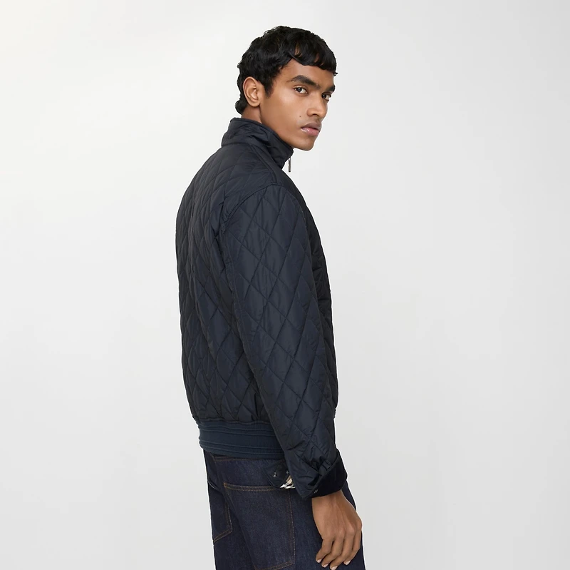 Quilted Nylon Jacket in Navy - Men | Burberry® Official