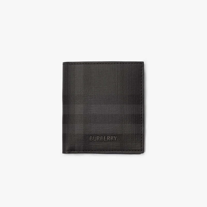 City Check Folding Card Case in Iron grey - Men, Cotton, Technical | Burberry® Official