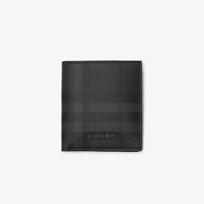 City Check Folding Card Case in Iron grey - Men, Cotton, Technical | Burberry® Official