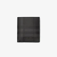 City Check Folding Card Case in Iron grey - Men, Cotton, Technical | Burberry® Official