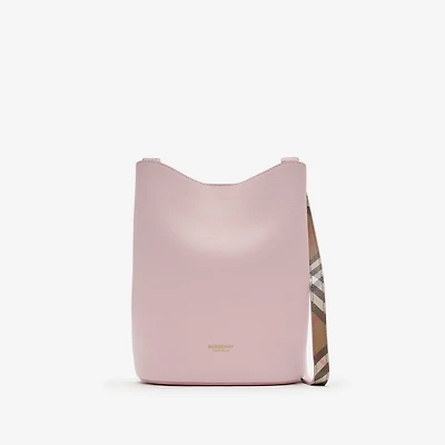Small Leather Bucket Bag in Lilac pink - Women | Burberry® Official
