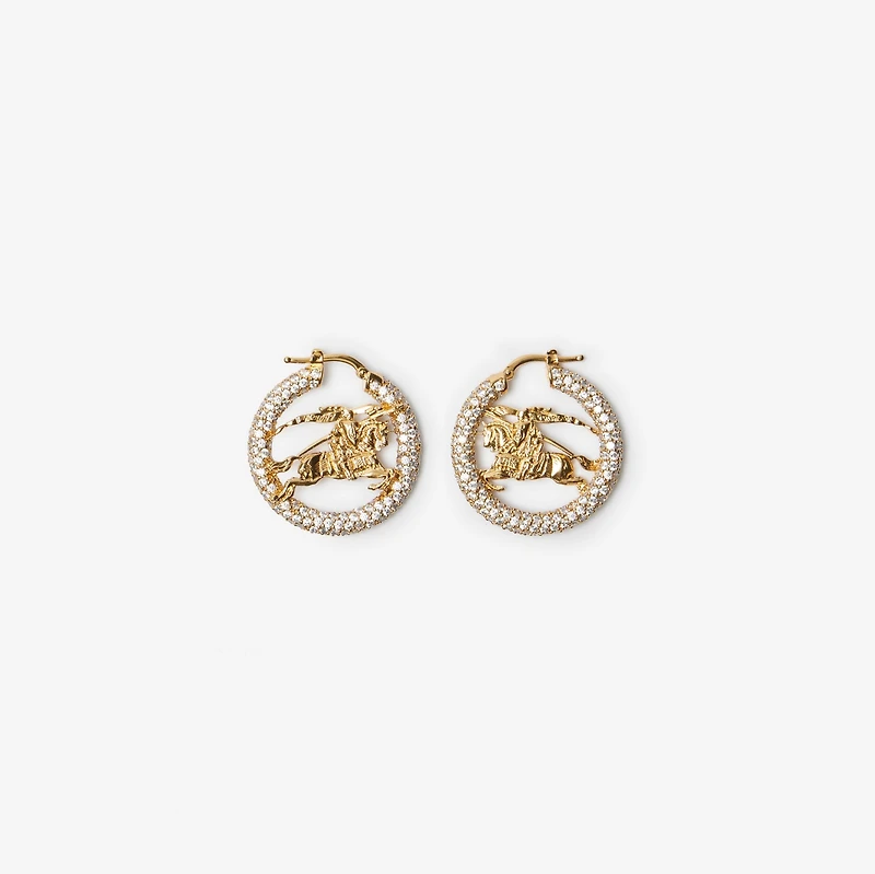 EKD Pavé Hoop Earrings in Gold/clear - Women | Burberry® Official