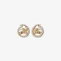 EKD Pavé Hoop Earrings in Gold/clear - Women | Burberry® Official