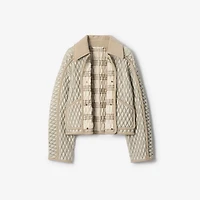 Cropped Quilted Nylon Floriston Jacket in Wisp grey - Women | Burberry® Official