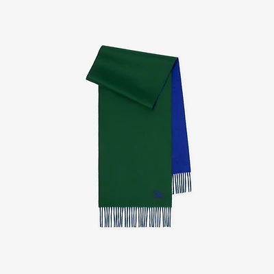 Reversible Cashmere Scarf in Dark fern green/knight | Burberry® Official