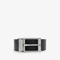 Reversible Check Belt in Iron grey/black/palladium - Men, Cotton, Technical | Burberry® Official