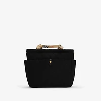 Check Trim Quilted Nylon Baby Changing Bag in Black - Children | Burberry® Official