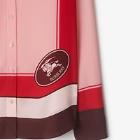 Regular Fit Knight Stamp Box Silk Shirt - Women | Burberry® Official